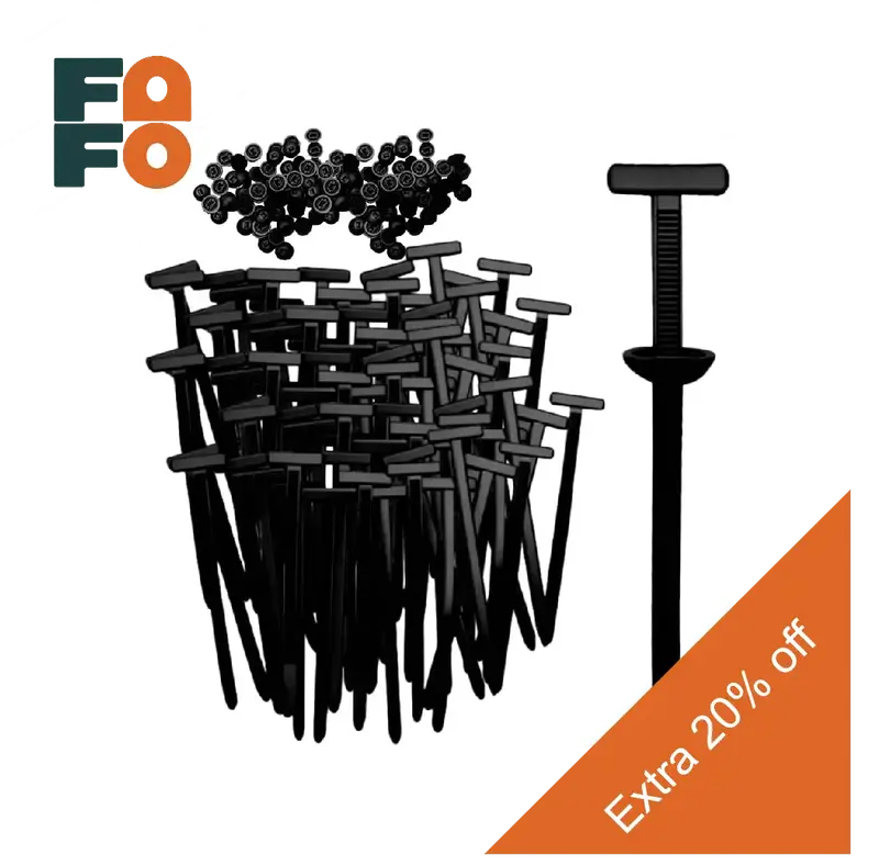 50Pcs Nylon Universal Cable Tie Buckle, Heavy Duty self-Locking Nylon zip Ties Holder, Multipurpose Plastic Cable Ties Tool f...