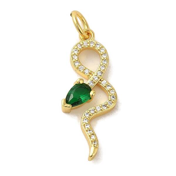 Brass Micro Pave Cubic Zirconia Pendant