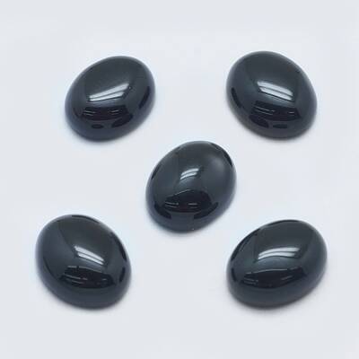 Natural Dyed & Heated Black Agate Cabochons
