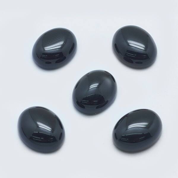 Natural Dyed & Heated Black Agate Cabochons