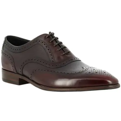 Loake Baskerville Leather Men's Oxfords Shoes - Burgundy - Size:US 10 Men