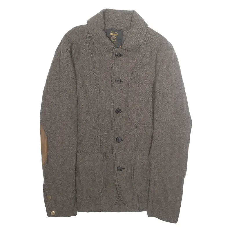 RED SEAL Womens Blazer Jacket Brown Wool M