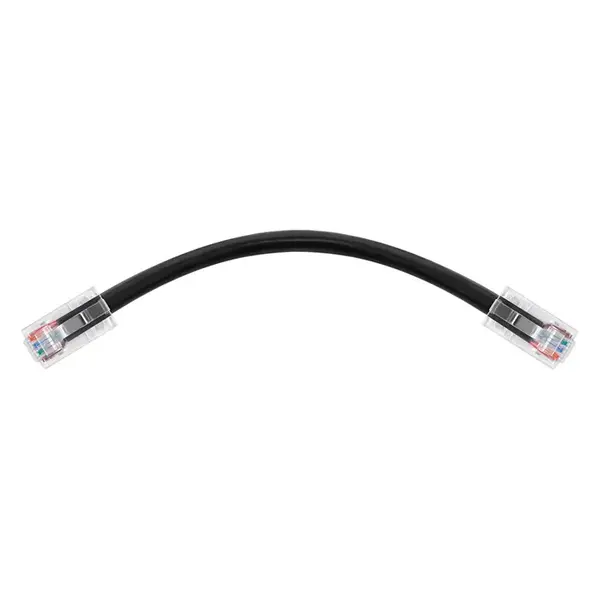 45423 Monoprice 0.5ft Cat6A RJ45 26AWG Pure Bare Copper Patch Cable Non-booted Ethernet Cable Black