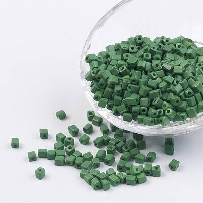 Cube Opaque Colours Glass Seed Beads
