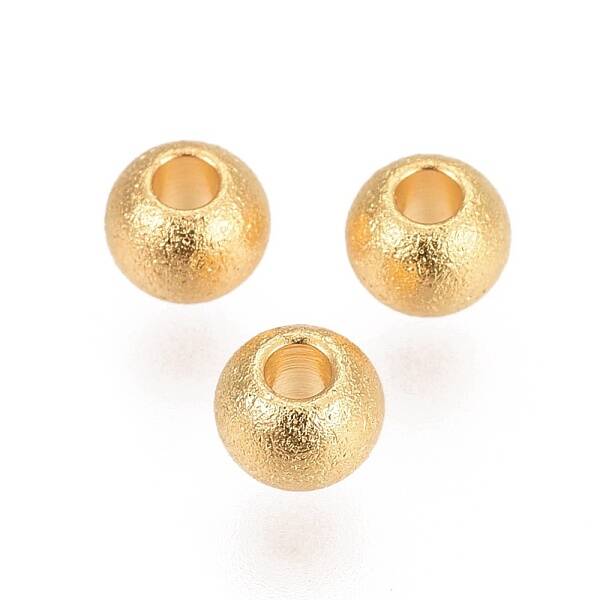 202 Stainless Steel Textured Beads