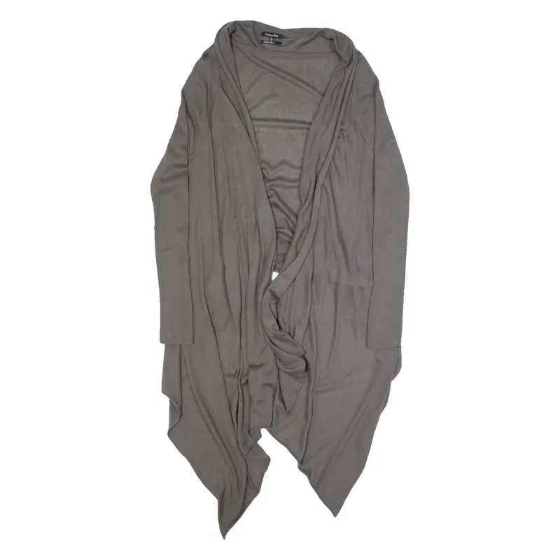 MASSIMO DUTTI Womens Kimono Blouse Grey Long Sleeve Silk S