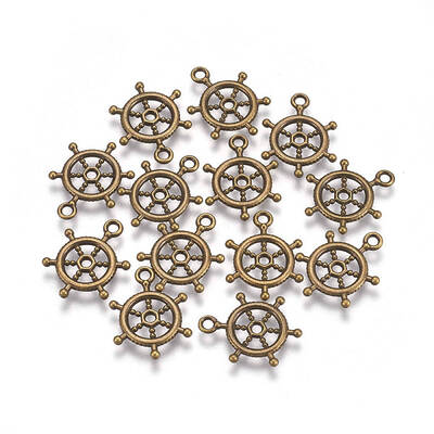 Tibetan Style Alloy Helm Pendants