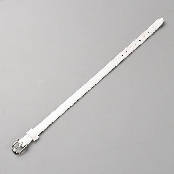 Blank PU Leather Cord Bracelet with Alloy Clasps