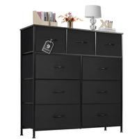 Sweet Furniture S -  Dresser for Bedroom with 9 Drawers, Fabric Dresser with Tall Chest of Drawers, Storage Organizer Unit wi...