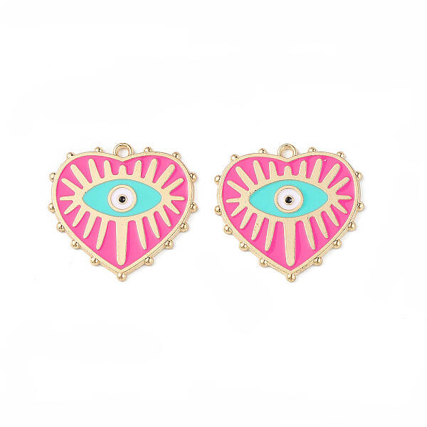 Rack Plating Alloy Enamel Pendants