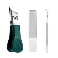 Wide Jaw Slanted Nail Clippers – Eagle Beak Design for Thick & Ingrown Toenails | Anti-Splash, Long Handle, Precision Trimm...