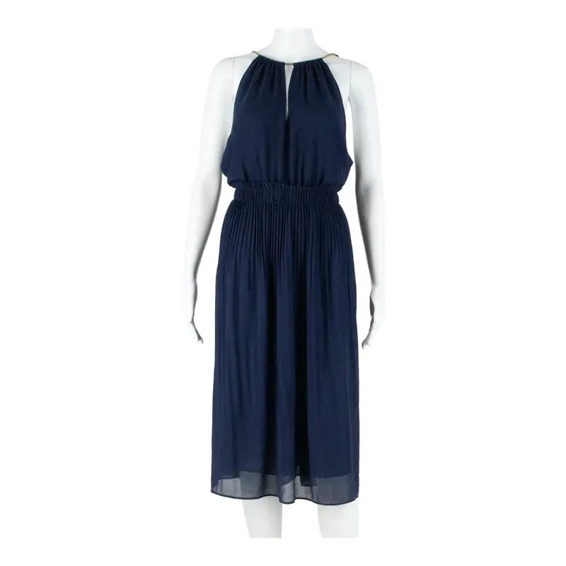 MICHAEL KORS Womens Day Dress Blue Sleeveless Knee Length L