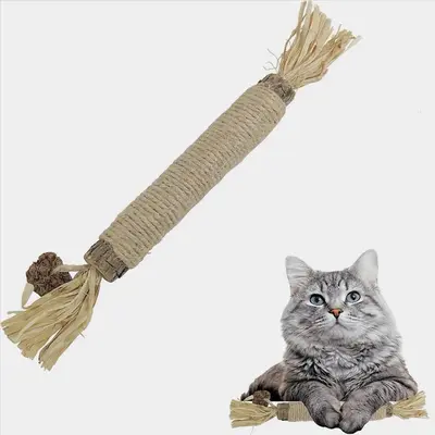 Silvervine For Cat, Chewing Toy For Indoor Pet With Natural Silvervine Stick, Chew Toy For Aggressive Pet, Cat Teaser