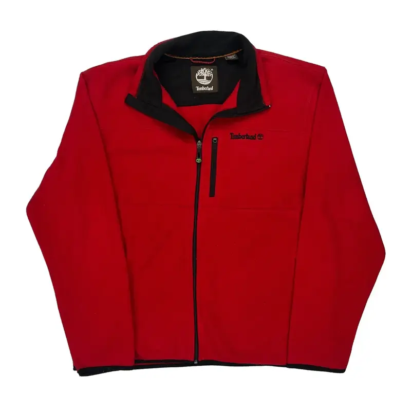 Timberland Fleece Jacket - XL Red Polyester