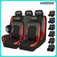 CAR PASS 2/5 seats Universal Leather Two Front Seat Covers,Sport seat Covers fits Most Cars, SUVs, Trucks, and Vans Airbag Co...