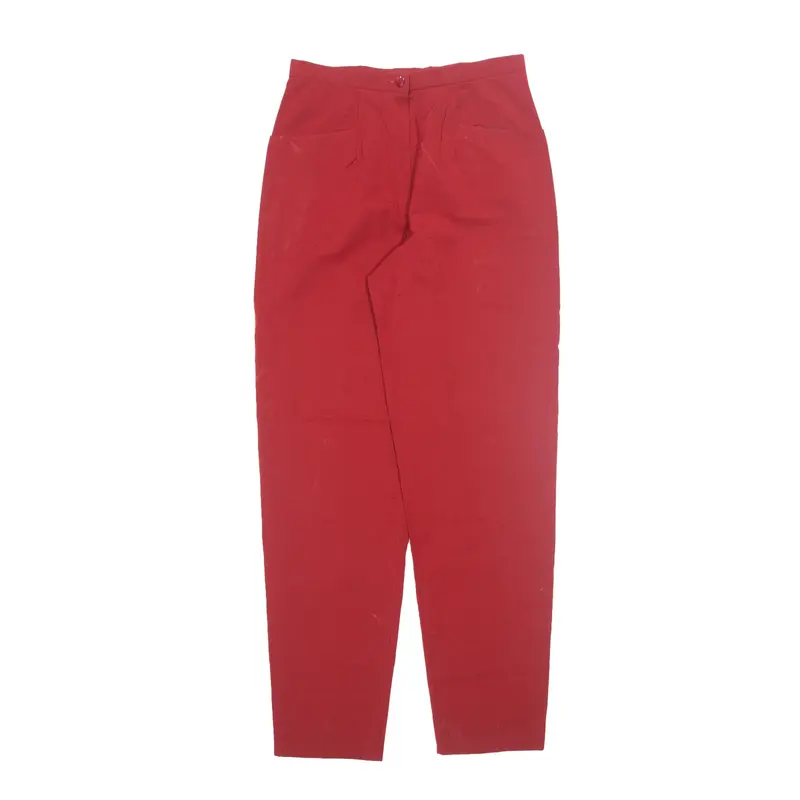 Trousers Red Relaxed Tapered Womens W28 L32