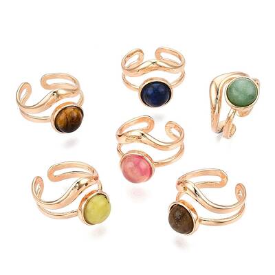 Round Natural & Synthetic Gemstone Finger Rings
