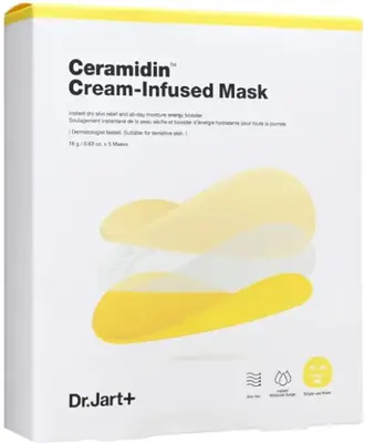 Dr. jart+ Maschera Ceramidin Deeply Hydrating Face (Infused) 5 x 18g