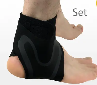 Ankle Support Brace Safety Running Basketball Sports Ankle Sleeves | Size: L | quantity: EN | Model: Set