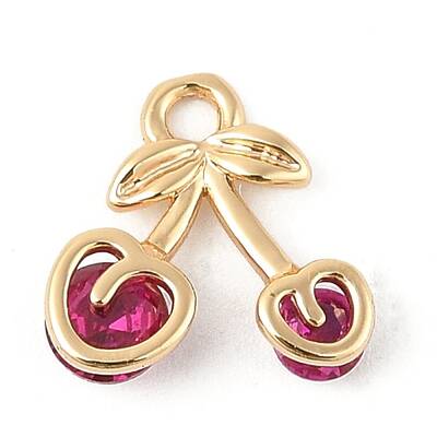 Brass Micro Pave Cubic Zirconia Pendants