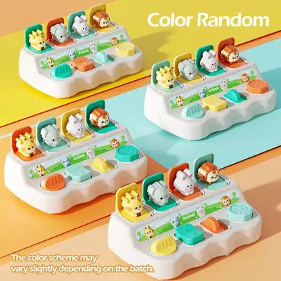 Pop-Up Cause and Effect Toy for Babies 6-12 Months, Montessori Interactive Animal Hiding Box, Enhances Logic and Motor Skills...