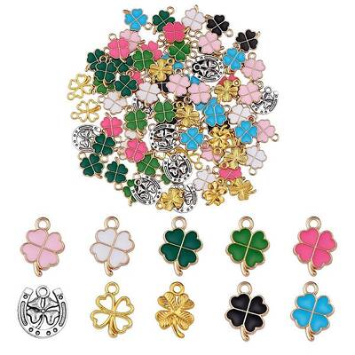 100Pcs 10 Style Alloy Pendants