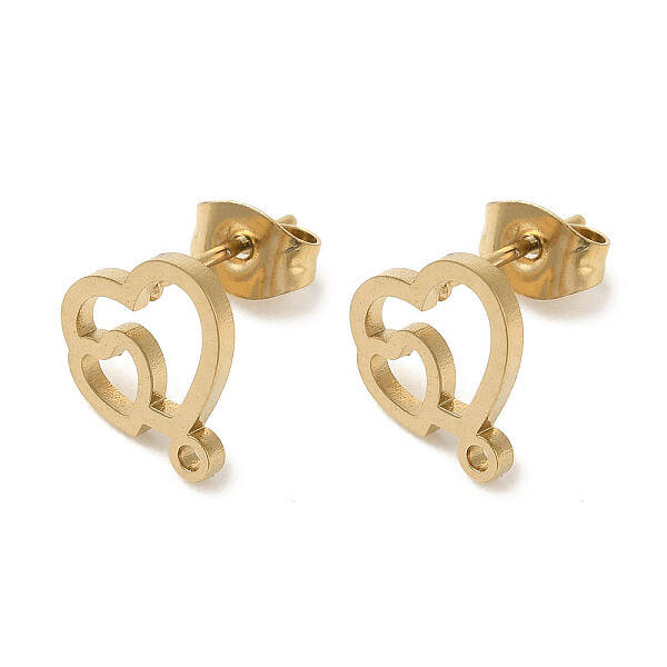 Ion Plating(IP) 304 Stainless Steel Stud Earring Findings
