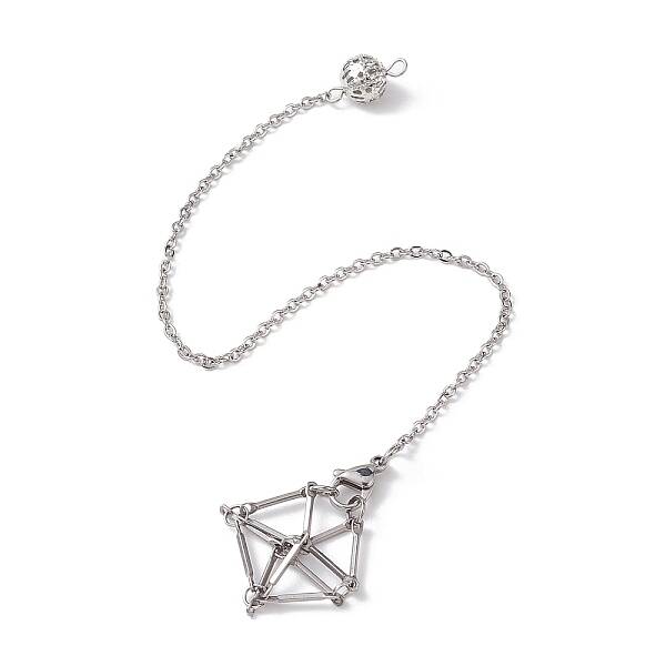 Tarnish Resistant 201 Stainless Steel Pouch Dowsing Pendulums