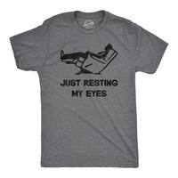 Mens Just Resting My Eyes T Shirt Funny Sarcastic Top Cool Gift for Dad Joke Mens Funny T Shirts Cool Tees Soft Stylish Casua...
