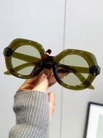 Unisex Vintage Sunglasses, Trendy Casual Sunglasses for Everyday Use, Fashion Frames Accessories for Outdoor Activities
