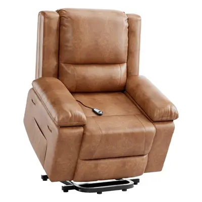 Garvee PU Leather Power Lift Recliner Chair with Massage and Heat, 8-Point Vibration, Adjustable Back and Leg Support, Electr...