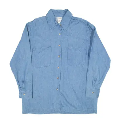 GREAT LAND Denim Shirt Blue Long Sleeve Womens M