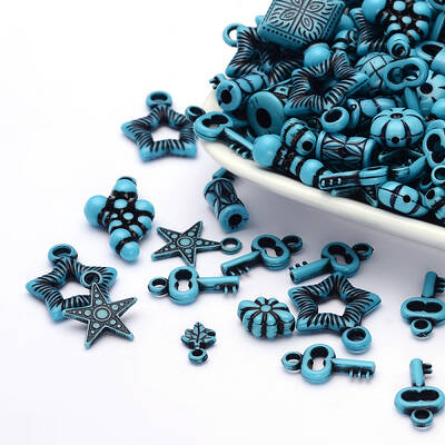 Assorted Antique Style Acrylic Beads