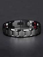 Punk Style Spherical 4 in 1 Element Energy Magnetic Bracelet, Fashionable Titanium Steel Bracelet for Men & Women, Trendy All...