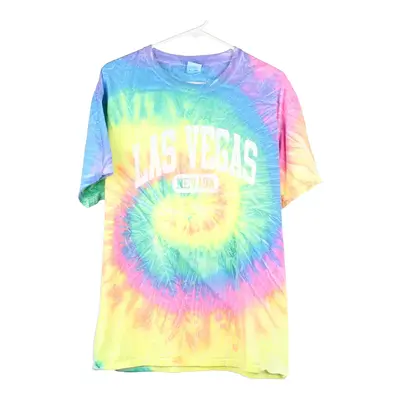 Las Vegas Colortone Tie-Dye T-Shirt - Large Multicoloured Cotton