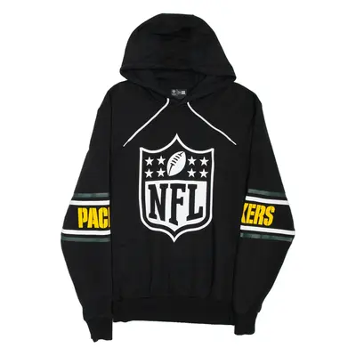 NEW ERA NFL Green Bay Packers Mens Black Hoodie USA L