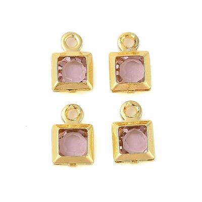 Rack Plating Brass Glass Pendants