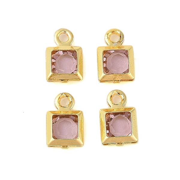 Rack Plating Brass Glass Pendants
