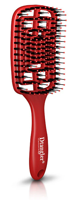 Dtangler Dry Blow, Glow And Go Square Blow Drying Brush Scarlet Red