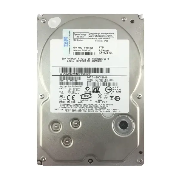 59Y5306 IBM 1TB 3Gb/s SATA 7200 3.5-Inch Hard Drive