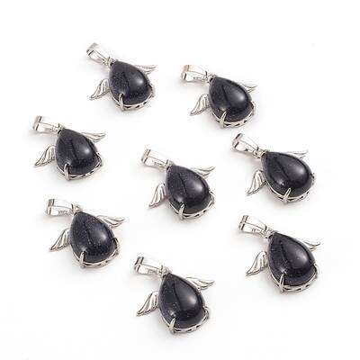 Synthetic Blue Goldstone Pendants