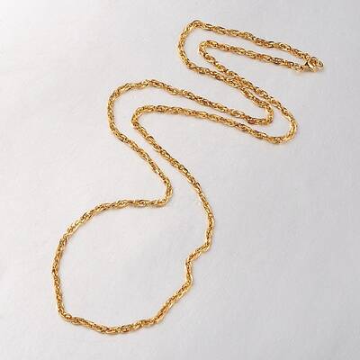 Boy's 304 Stainless Steel Long Double Link Chain Necklaces