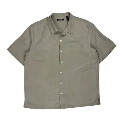 Checked Brandini Tall Short Sleeve Shirt - XL Grey Silk