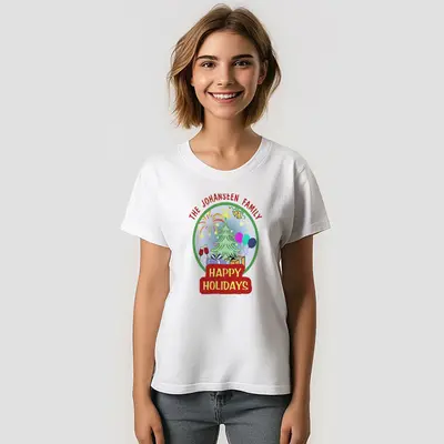 Happy Holidays Xmas Retro Family Reunion T-Shirt