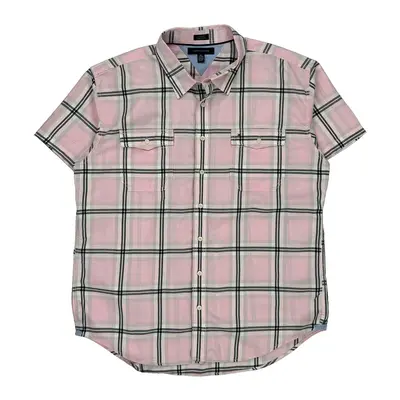 Tommy Hilfiger Checked Short Sleeve Shirt - 2XL Pink Cotton