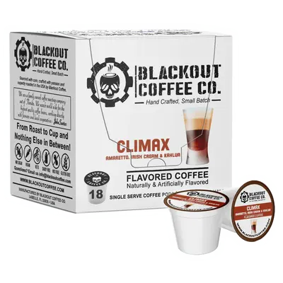 Climax [Amaretto, Irish Cream & Kahlua) Flavored Coffee Pods 18CT - Best Irish Coffee