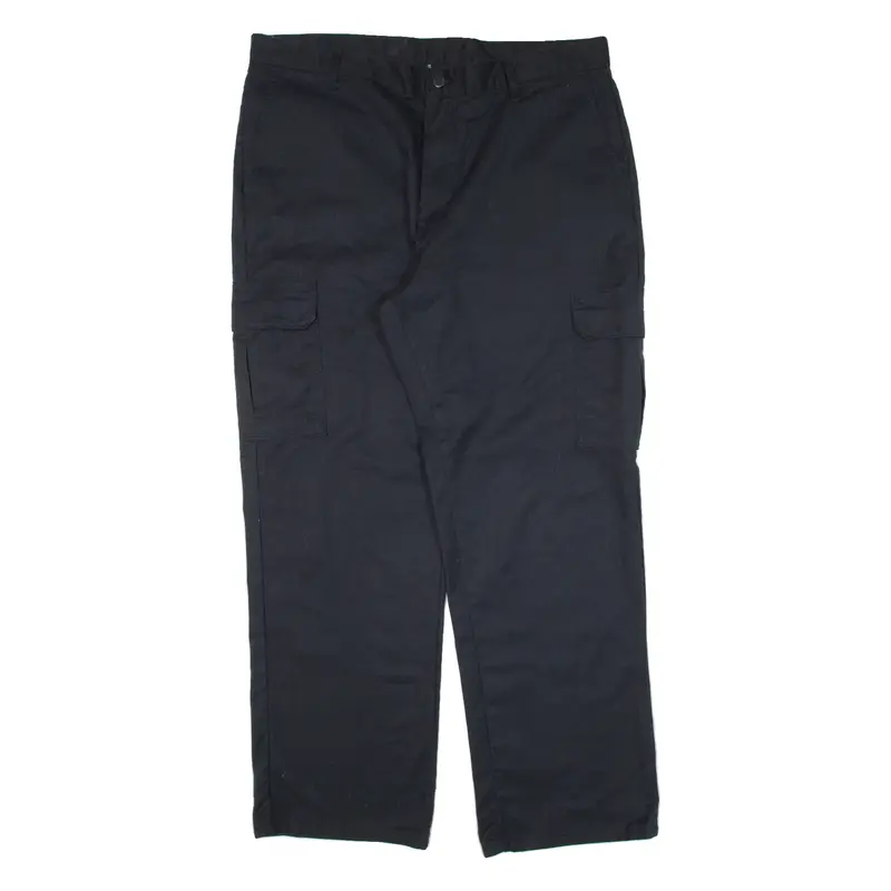 DICKIES Cargo Workwear Mens Trousers Black Relaxed Straight W40 L32