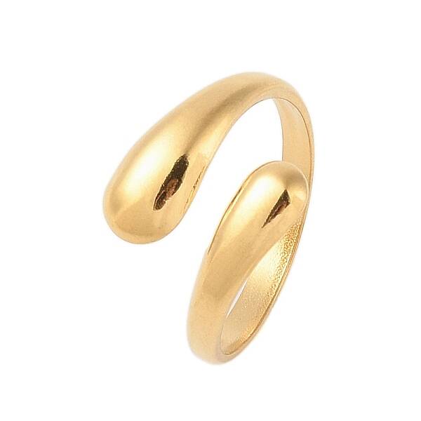 Ion Plating(IP) 304 Stainless Steel Open Cuff Ring for Women