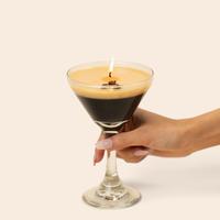 The Original Espresso Martini Candle | Handmade Coffee & Cream Scented | Reusable 9 oz. Martini Glass | Home Decor Gift | Sce...