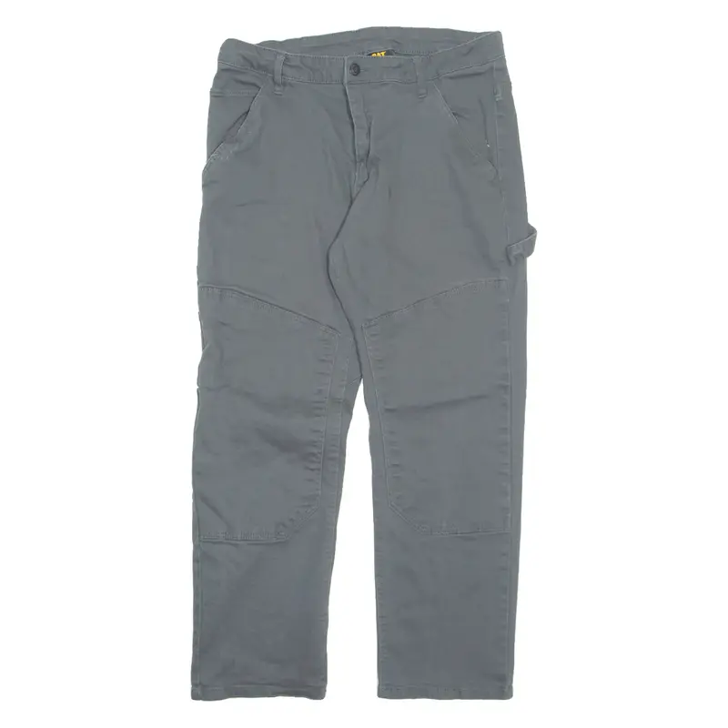CAT Carpenter Cargo Mens Trousers Grey Regular Straight W32 L28